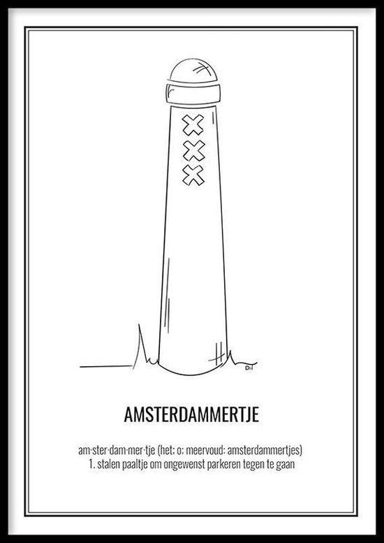 Amsterdammertje Poster - 21x30cm - DiT | design - Amsterdam