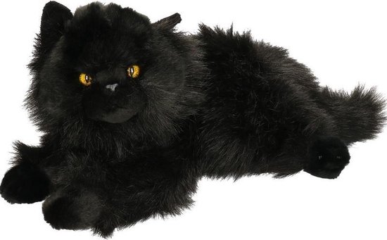 exegese instructeur auditie Pluche zwarte Perzische kat/poes knuffel 17 cm - Katten/poezen huisdieren  knuffels -... | bol.com