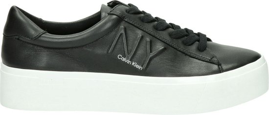 Calvin Klein Jamella dames platform sneaker - Zwart wit - Maat 38 | bol.com