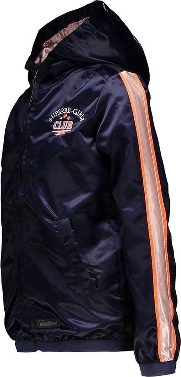 Moodstreet Meisjes jacks Moodstreet MT jacket tape on sleeve navy 92
