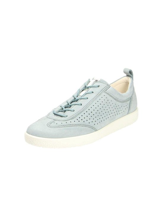 Ecco Soft 1 dames sneaker - Licht blauw - Maat 39 | bol.com