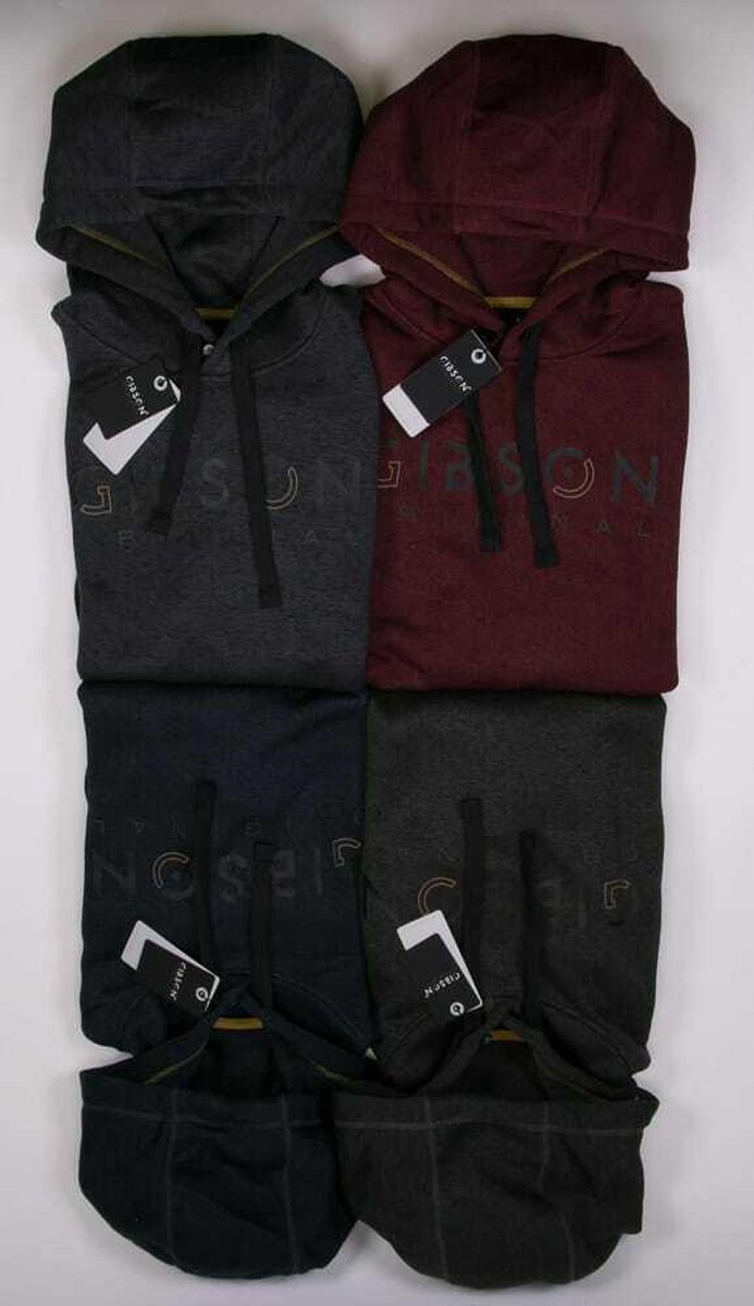 Gibson heren sweater navy melange - maat S