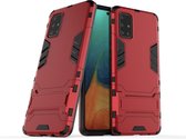 Armor Kickstand Back Cover - Samsung Galaxy A71 Hoesje - Rood