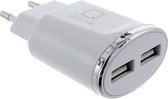 Q-LINK dubbele oplaadstekker voor 230V stopcontact snelladen tot 2A