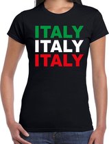 Italy / Italie fan t-shirt zwart voor dames XS