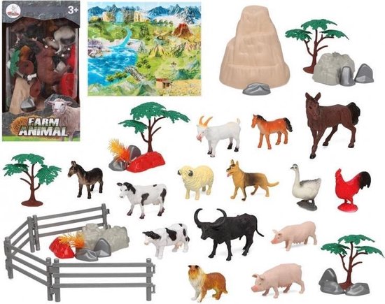 wang Notebook De eigenaar 14x Plastic boerderij dieren speelgoed figuren voor kinderen - Plastic  dieren... | bol.com
