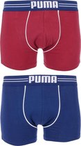 Puma - Puma - 2-pack Athletic Blocking Boxershorts Rood / - Blauw - M