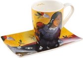 Goebel - Paul Gauguin | Kop en schotel Vrouw met mango | Porselein - 400ml