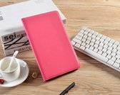 P.C.K. Hoesje/Boekhoesje/Bookcover/Bookcase/Book draaibaar roze geschikt voor Samsung Galaxy TAB T580 10.1 INCH (2016) MET GLASFOLIE/TEMPERED GLASS