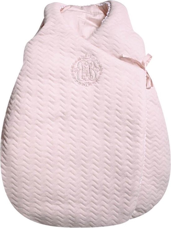 Product: Babyslaapzak 0 tot 3 maanden - Roze - Visgraat Patroon - 100% Katoen - OEKO-TEX® Gecertificeerd, van het merk KidsLuxury