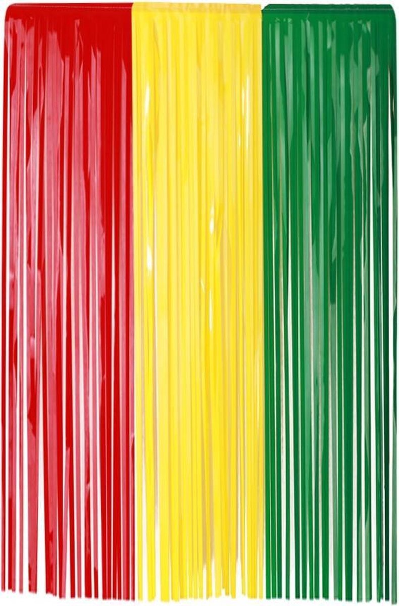 Deurgordijn pvc rood-geel-groen 100 x 180 cm brandveilig - . - Merkloos