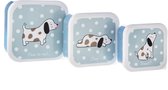 Brooddoos lunchbox honden set van 3 - Sass & Belle