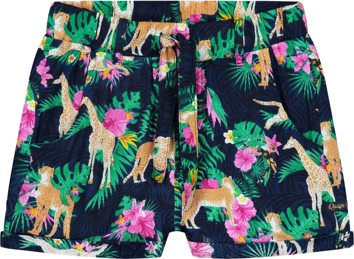 Quapi short Astrid indigo blue botanic - maat 98/104