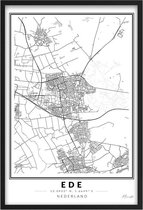 Poster Stad Ede A4 - 21 x 30 cm (Exclusief Lijst) Citymap Ede - Stadsposter - Plaatsnaam poster Ede - Stadsplattegrond