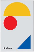 JUNIQE - Poster in kunststof lijst Minimalism -30x45 /Blauw & Geel