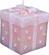 Zalm roze cadeau geurkaars 80/75/75 (50 uur)