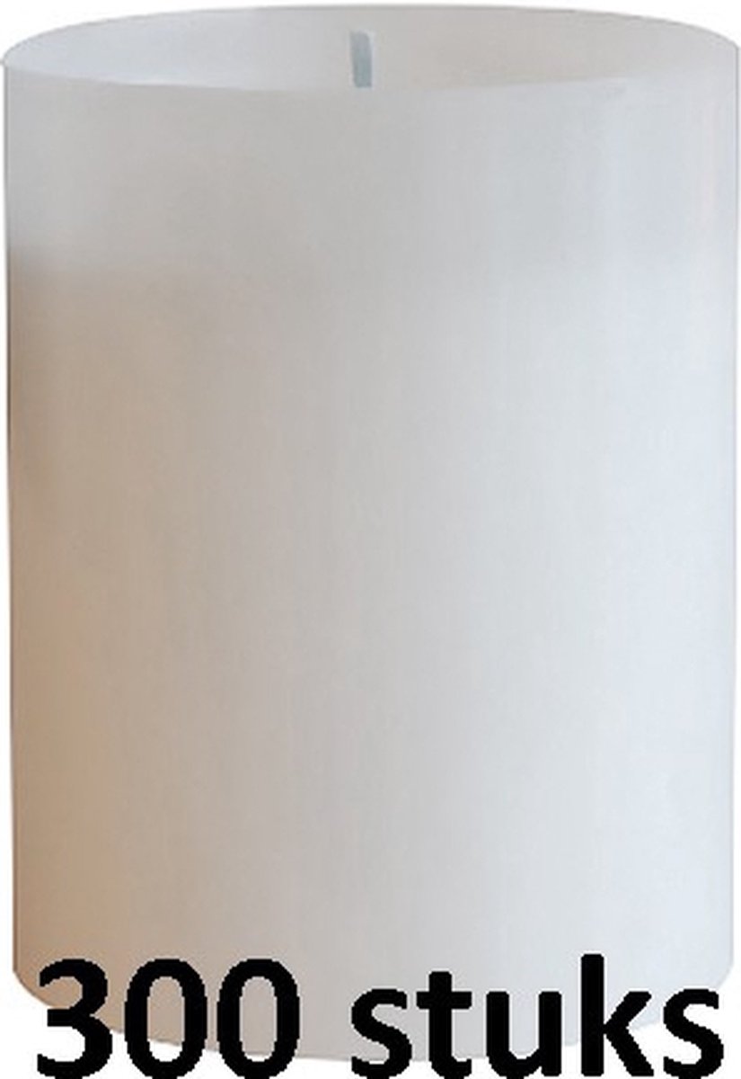 Smulders Deco 300 stuks refill kaarsen in warm wit transparante houders 64/51 (24 uur)