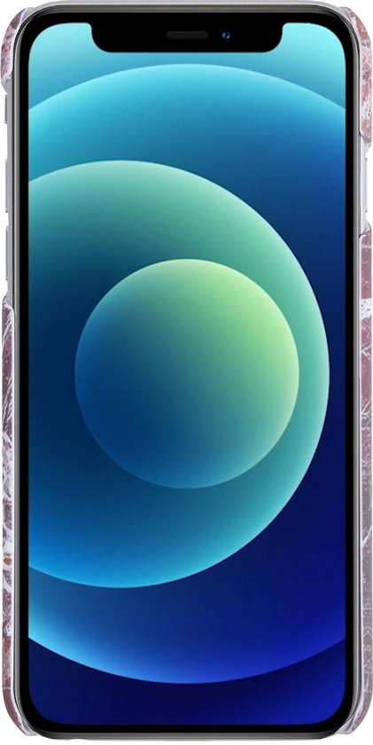 iPhone 12 Pro Max Case Marble Hardcover Fashion Case Cover - iPhone 12 Pro Max Marble Case Hardcase Back Cover - Rouge x Wit