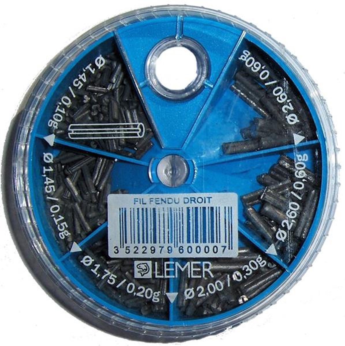 Looddoosje 6-vaks Lemer Blauw