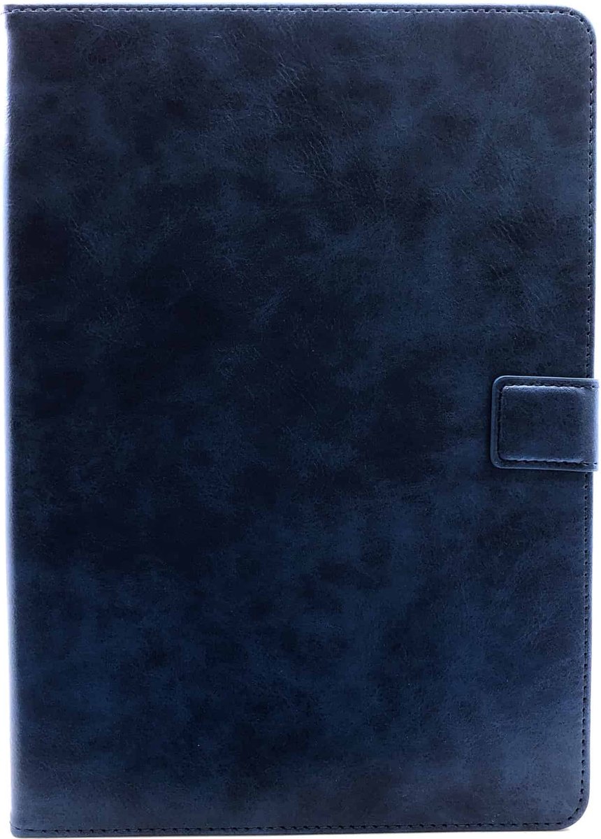 RV Leren Boekmodel Hoes Geschikt Voor iPad Pro 12.9 inch 2020 - Donkerblauw
