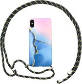 FONU Marmer Backcase Hoesje Met Koord iPhone XS / X - Sunset