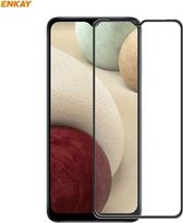 Voor Samsung Galaxy A12 ENKAY Hat-Prince Anti-drop Volledige lijm Gehard glas Film op volledig scherm Anti-valbeschermer