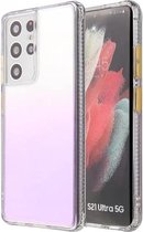 Voor Samsung Galaxy S21 Ultra Gradient Shockproof TPU + Acryl beschermhoes met afneembare knoppen (Gradient Purple)