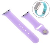 Pure kleur siliconen polsband horlogeband voor Apple Watch Series 5 & 4 44 mm / 3 & 2 & 1 42 mm (paars)