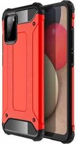 Voor Samsung Galaxy A02s (Europese versie) Magic Armor TPU + pc-combinatiehoes (rood)