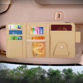 Auto zonneklep Board papieren tissue box CD zaak rits houder Card Bag Organizer (geel)