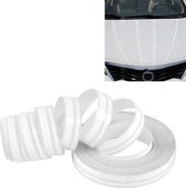 12 mm × 9,8 m zelfklevende decoratieve stripband voor auto (wit)