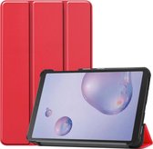 Voor Galaxy Tab A 8.4 (2020) Custer-patroon Pure kleur Horizontale flip lederen tas met drievoudige houder (rood)
