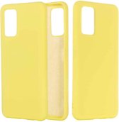 Voor Samsung Galaxy Note20 5G Pure Color Liquid Silicone Shockproof Full Coverage Case (Geel)