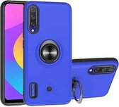 Voor Xiaomi Mi CC9e & A3 2 in 1 pc + TPU beschermhoes met 360 graden roterende ringhouder (donkerblauw)