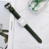 Big Head Buckle lederen vervangende horlogebanden voor Apple Watch Series 6 & SE & 5 & 4 44 mm / 3 & 2 & 1 42 mm (groen)