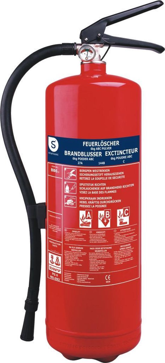 Smartwares Poederblusser 6KG BB6