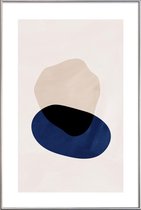 JUNIQE - Poster met kunststof lijst Compatibility -40x60 /Blauw &