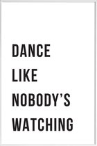 JUNIQE - Poster met kunststof lijst Dance - White -13x18 /Wit & Zwart