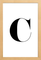 JUNIQE - Poster met houten lijst C -13x18 /Wit & Zwart