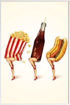 JUNIQE - Poster met kunststof lijst Lets All Got Other Lobby -40x60