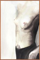 JUNIQE - Poster met kunststof lijst Tell Me How Who -30x45 /Ivoor &