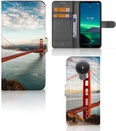 Smartphonehoesje met naam Nokia 1.4 GSM Hoesje Golden Gate Bridge
