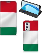 Bookcase OnePlus 9 Telefoonhoesje met Pasjeshouder Hongaarse Vlag