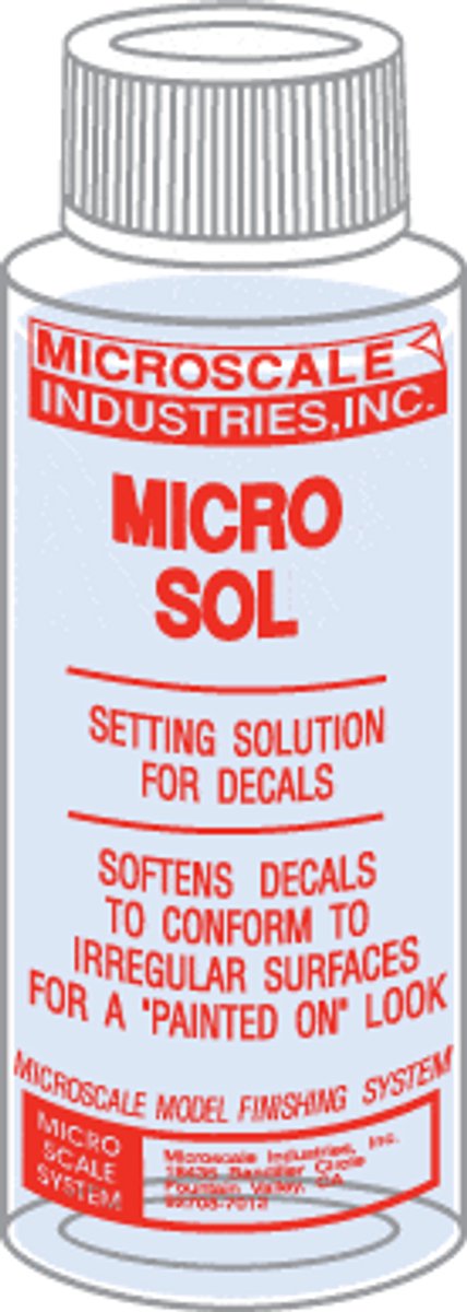 Microscale Modelbouwdecoratie - MI02 Micro Sol Solution Decal vloeistof