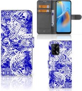 Multi Angel Skull Blue