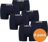 Levi's Boxershorts Heren - 6-pack Solid Navy - Donkerblauwe Boxershorts - Maat S
