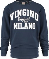 Vingino Logo Longsleeve Jongens T-shirt - Midnight Blue - Maat 164