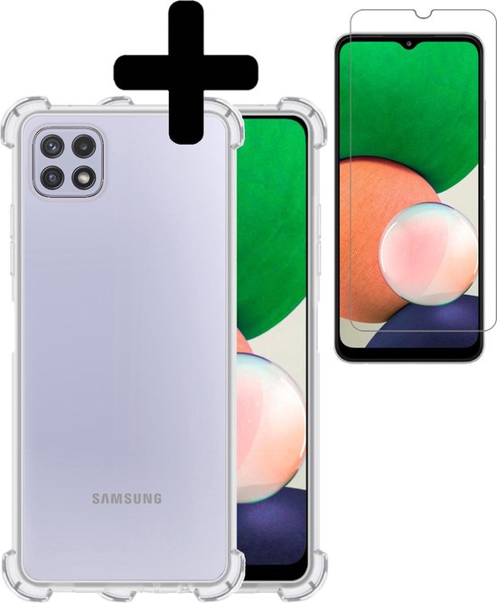 Étui transparent pour Samsung Galaxy A22 4G - Verre de protection d'écran  pour Samsung A22