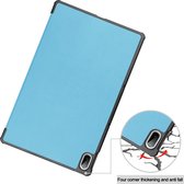 Tablet hoes geschikt voor Lenovo Tab P11 Plus (11 inch) - Tri-Fold Book Case - Licht Blauw