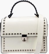 Fashionfanatics® Nerola Crossbodytas Wit - Studs - Draaisluiting - Dames